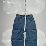 Empyre Cargo Pants - 26W 30L Blue Cotton