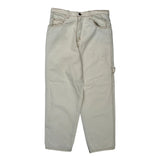 Unbranded Carpenter Trousers - 34W 29L Cream Cotton