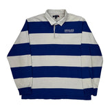 Cocalico Field Hockey Sport Tek Striped Rugby Shirt - XL Blue Cotton
