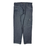Fubu Cargo Trousers - 38W 34L Blue Cotton