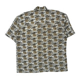 Structure Graphic Short Sleeve Shirt - Small Black Viscose