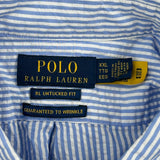 Polo By Ralph Lauren Striped Short Sleeve Shirt - 2XL Blue Cotton