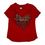 Yellowstone Harley Davidson T-Shirt - Medium Red Cotton