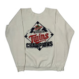 Minnesota Twins, Made In USA Fruit Of The Loom Mlb Sweatshirt - XL White Cotton Blend