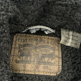Levis Sherpa Lined Denim Jacket - Large Black Denim