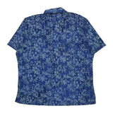 Clayton Polo By Ralph Lauren Floral Short Sleeve Shirt - XL Blue Cotton