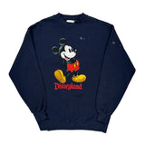 Mickey Mouse Disney Cartoon Sweatshirt - Medium Navy Cotton