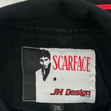 Scarface Jh Designs Graphic Bomber Jacket - 2XL Black & White Cotton
