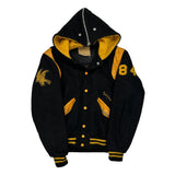 Franklin Heights Delong College Varsity Jacket - XS Black Wool