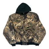 Mossy Oak Camo Bomber Jacket - Large Brown Polyester