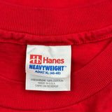 Columbus Hanes Single Stitch T-Shirt - XL Red Cotton