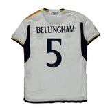 Real Madrid Adidas 2023-24 Home Bellingham Football Shirt - Medium White Polyester