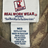 Real Work Wear Camo Vest - Medium Khaki Cotton