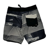 Oakley Striped Sport Shorts - 30W 9L Gray Polyester