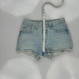 Levis Denim Shorts - 28W UK 8 Light Wash Cotton