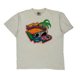 Oneita Single Stitch T-Shirt - Large White Cotton