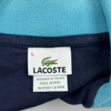 Lacoste Collared 1/4 Zip - Large Blue Cotton