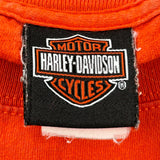 Harley Davidson Graphic T-Shirt - Large Red Cotton