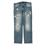 501 Levis Jeans - 37W US 14 Light Wash Denim