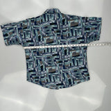 Unbranded Short Sleeve Shirt - XL Blue Cotton