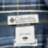 Columbia Checked Short Sleeve Shirt - Large Blue Cotton