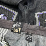Delf Graphic Jeans - 30W 30L Black Cotton