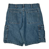 Wrangler Cargo Shorts - 34W 9L Blue Cotton Blend