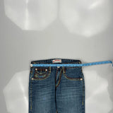 True Religion Contrast Stitch Jeans - 30W UK 8 Blue Denim