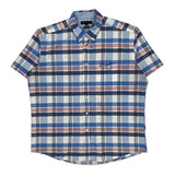 Tommy Hilfiger Checked Short Sleeve Shirt - XL Blue Cotton