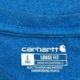 Carhartt Tall T-Shirt - Large Blue Cotton