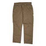 Carhartt Carpenter Trousers - 34W 30L Khaki Cotton
