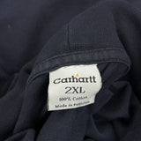 Carhartt Long Sleeve T-Shirt - 2XL Navy Cotton
