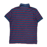 Tommy Hilfiger Striped Polo Shirt - Large Blue Cotton