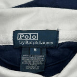 Age 4 Polo By Ralph Lauren Striped Polo Shirt - Small Navy Cotton