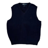 Polo By Ralph Lauren Sweater Vest - XL Navy Cotton