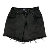 Silver Tab Levis Baggy Denim Shorts - 28W UK 10 Black Cotton