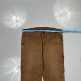 Cat Double Knee Carpenter Pants - 36W 30L Brown Cotton