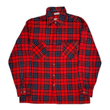 Dickies Checked Flannel Shirt - Medium Blue Cotton
