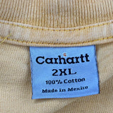 Carhartt T-Shirt - 2XL Yellow Cotton