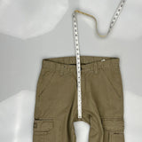 American Eagle Cargo Trousers - 32W 32L Khaki Cotton