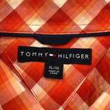 Tommy Hilfiger Checked Short Sleeve Shirt - XL Orange Cotton