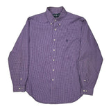 Ralph Lauren Checked Shirt - Large Purple Cotton