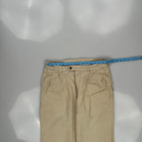 Chaps Ralph Lauren Cord Trousers - 32″ Waist Beige Cotton