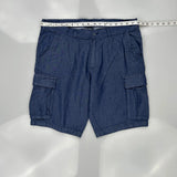 Champion Slim Fit Cargo Shorts - 36W 10L Blue Cotton