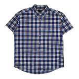 Tommy Hilfiger Checked Short Sleeve Shirt - XL Blue Cotton