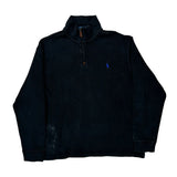 Polo By Ralph Lauren 1/4 Zip - XL Black Cotton