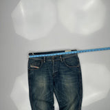 Diesel Staffy Slim Fit Jeans - 34W 30L Blue Cotton