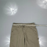 Wrangler Carpenter Trousers - 34W 30L Beige Cotton