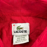 Vintage Lacoste Short Sleeve Shirt - Medium Red Cotton