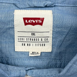 Levis Short Sleeve Shirt - 2XL Blue Cotton